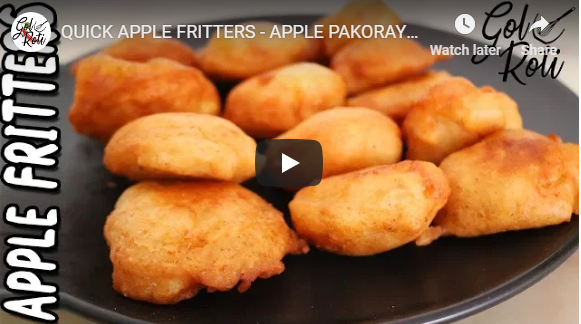 QUICK APPLE FRITTERS - APPLE PAKORAY -ایپل فرِٹرز - Gol Roti