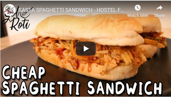 SASTA SPAGHETTI SANDWICH - HOSTEL FOOD - سستا سپیگیٹی سینڈوِچ - Gol Roti