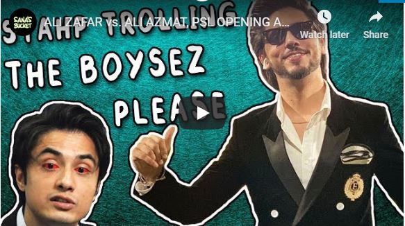 ALI ZAFAR vs. ALI AZMAT, PSL OPENING AND BONGA HOST - Sana's Bucket