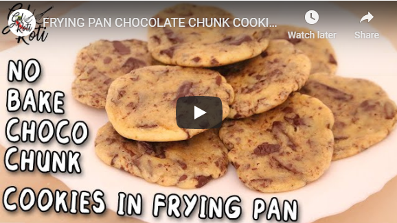 FRYING PAN CHOCOLATE CHUNK COOKIES NO BAKE CHEWY COOKIES IN 15 minutes - GolRoti