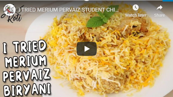 I TRIED MERIUM PERVAIZ STUDENT CHICKEN BIRYANI - HONEST REVIEW - Gol Roti