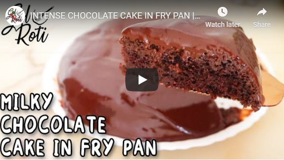 INTENSE CHOCOLATE CAKE IN FRY PAN NO BAKE GolRoti