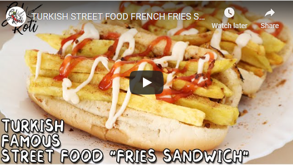 TURKISH STREET FOOD FRENCH FRIES SANDWICH - FAMOUS CHEAP FOOD - GolRoti