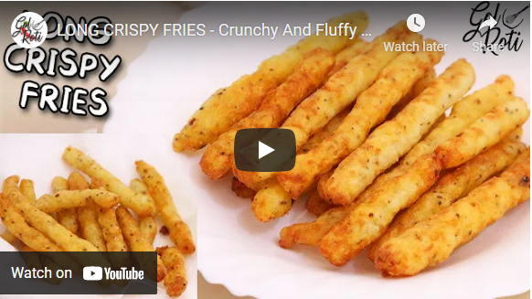 LONG CRISPY FRIES - Crunchy And Fluffy Potato Fries Snack - Gol Roti