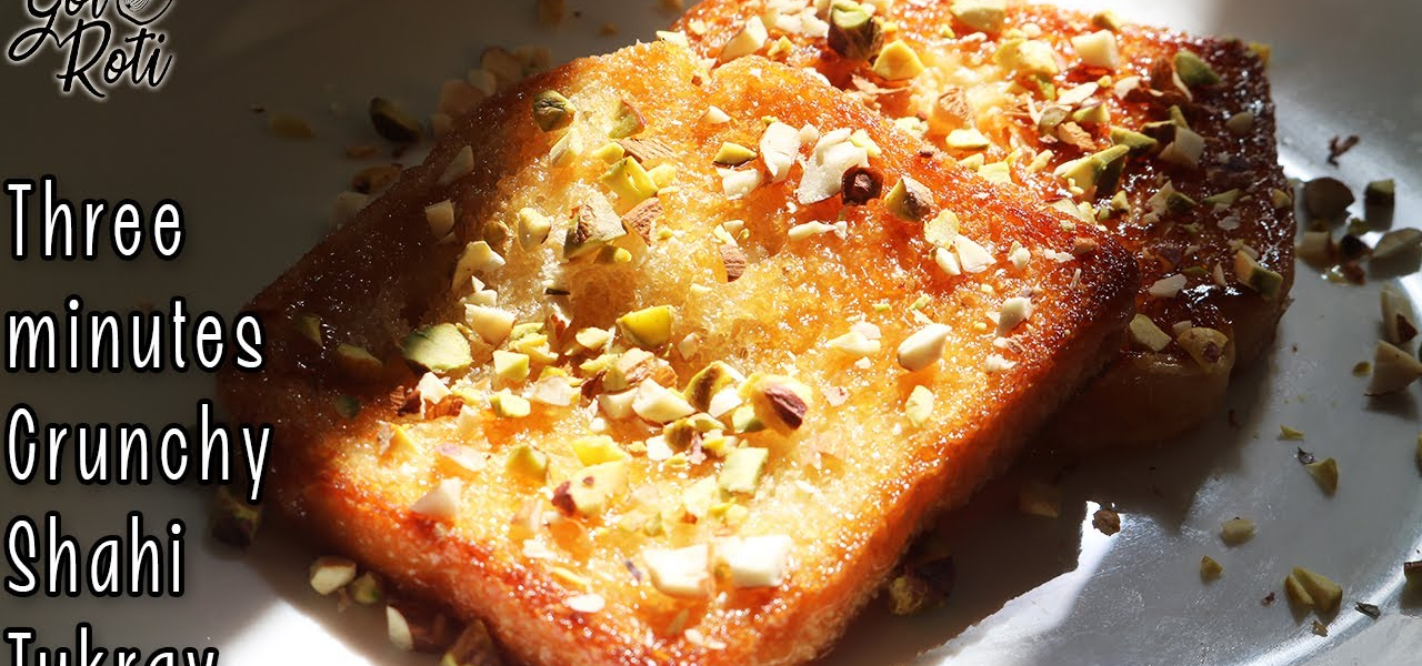 Add Sugar & Milk in bread For instant Crunchy Caramel Shahi Tukra in 3 minutes - GolRoti