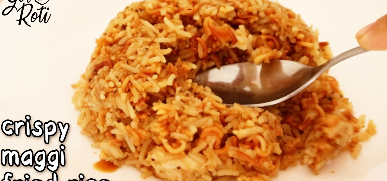 CRUNCHY FRIED RICE prepared with maggi and rice - 5 min snack - GolRoti