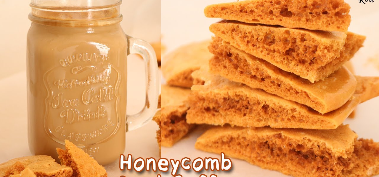 HONEYCOMB + CARAMEL ICED COFFEE RECIPE🍯🧊☕ - Summer Drink - Gol Roti