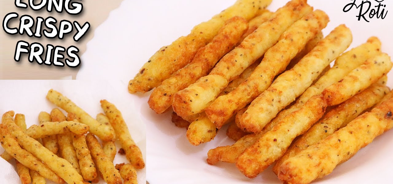 LONG CRISPY FRIES - Crunchy And Fluffy Potato Fries Snack - Gol Roti