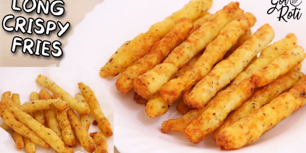 LONG CRISPY FRIES - Crunchy And Fluffy Potato Fries Snack - Gol Roti